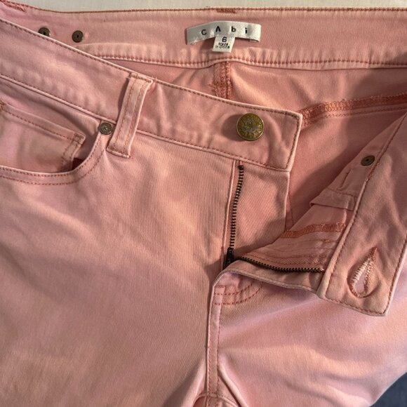 CAbi Nectar Pink Stretch Skinny Jeans - Style #224 - Size 6 - Picture 3 of 8